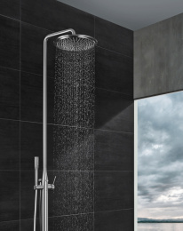 Душевая система GROHE Essence New со смесителем для душа, суперсталь (23741DC1)