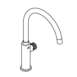 Кран для кухонной мойки GROHE Blue Pure Mono с функцией фильтрации, без фильтра в комплекте, хром (31724000)
