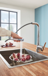 Мойка GROHE K700 60-S 55/45 1.0, нержавеющая сталь (31726SD0)