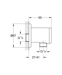 Подключение для душевого шланга GROHE Relexa, матовый хром (28626000)