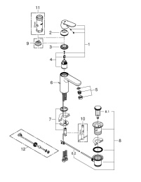 Смеситель для раковины GROHE Eurosmart Cosmopolitan, M-size, хром (23325000)