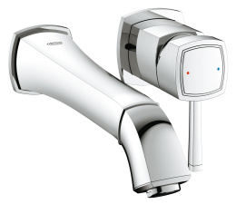 Внешняя часть смесителя для раковины GROHE Grandera на 2 отверстия (вынос 234 мм), хром (19930000)