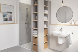 Душевой гарнитур GROHE Tempesta 100, 2 режима струи, душевая штанга 600 мм, 5,7 л/мин, хром (26803000)