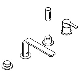 Смеситель для ванны GROHE Lineare на 4 отверстия, хром (19577001)
