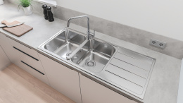Мойка GROHE K500 с корзинчатым вентилем, нержавеющая сталь (31588SD1)