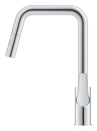 Смеситель для кухни GROHE Eurosmart с вытяжной лейкой, хром (30619000)