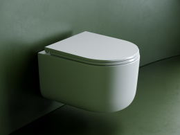 Подвесной унитаз Ceramicanova Ульма безободковый, смыв Торнадо, белый (CN4006T)
