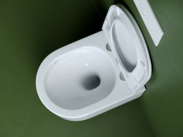 Подвесной унитаз Ceramicanova Ульма безободковый, смыв Торнадо, белый (CN4006T)