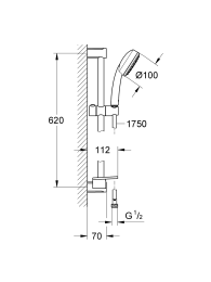 Готовый комплект для душа GROHE BauLoop скрытого монтажа, хром (NSB0168)