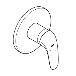 Внешняя часть смесителя для душа GROHE Eurostyle скрытого монтажа, белая луна (24046LS3)