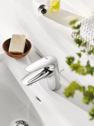 Смеситель для раковины GROHE Eurostyle с донным клапаном, хром (23707003)