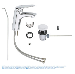 Смеситель для раковины GROHE Eurostyle с донным клапаном, хром (23707003)