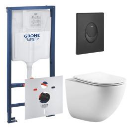 Комплект инсталляции GROHE Rapid SL 1000044 с унитазом Aquatek ГЕЛИОС AQ1993T-00 и сиденьем с микролифтом (NW0680)