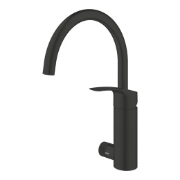 Смеситель для кухни GROHE Eurosmart с запорным клапаном, матовый чёрный (317862431)