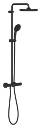 Душевая система GROHE Tempesta System 250 с термостатом для душа, матовый чёрный (266702431/U), уцененный товар