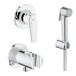 Комплект GROHE BauFlow с монтажной частью и гигиеническим душем Tempesta-F Trigger Spray 30, хром (NH0008)