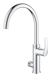 Смеситель для кухонной мойки GROHE Blue Pure Eurosmart с функцией фильтрации, с фильтром в комплекте, хром (30499000)