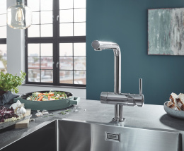 Мойка GROHE K700 60-S 55/45 1.0, нержавеющая сталь (31726SD0)