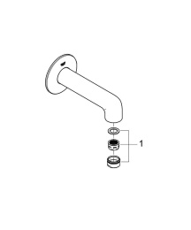 Излив для ванны GROHE BauClassic, хром (13258000)