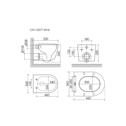 Комплект инсталляции GROHE Rapid SL 4 в 1 с унитазом Вихрь CN11007T и звукоизоляционным комплектом (NW0814)