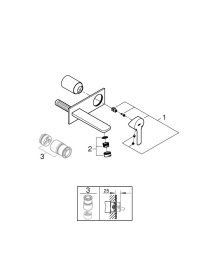 Внешняя часть смесителя для раковины GROHE Lineare, M-Size, хром (19409001)