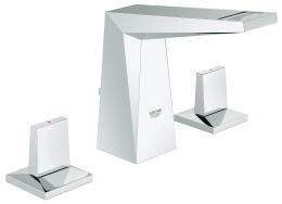 Смеситель для раковины GROHE Allure Brilliant на 3 отверстия, с донным клапаном и низким изливом, хром (20342000)