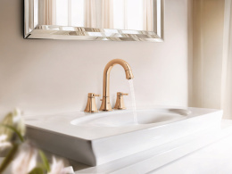 Смеситель для раковины GROHE Grandera двухвентильный на 3 отверстия, с донным клапаном, теплый закат глянец (20389DA0)