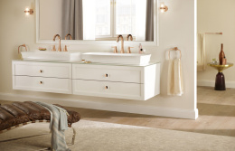 Смеситель для раковины GROHE Grandera двухвентильный на 3 отверстия, с донным клапаном, теплый закат глянец (20389DA0)