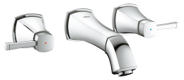 Внешняя часть смесителя для раковины GROHE Grandera на 3 отверстия (вынос 177 мм), хром (20414000)