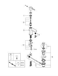 Смеситель для раковины GROHE Plus, S-size, хром (23870003)