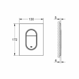 Система инсталляции для унитаза, GROHE Rapid SL 3 в 1с панелью смыва Arena Cosmopolitan S, хром (39504000)