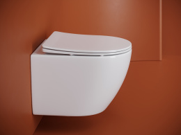 Подвесной унитаз Ceramicanova Уно безободковый, смыв Торнадо, белый (CN11001T)