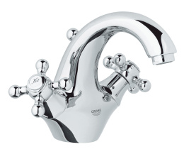 Смеситель для раковины GROHE Sinfonia с донным клапаном, вынос 130 мм, хром (21012000)