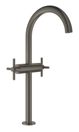 Смеситель для раковины GROHE Atrio двухвентильный, XL-Size, темный графит матовый (21044AL3)