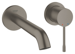 Внешняя часть смесителя для раковины GROHE Essence скрытого монтажа, на 2 отверстия, M-Size, темный графит матовый (29192AL1)