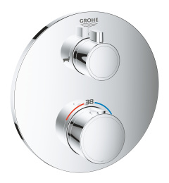 Внешняя часть термостата для ванны GROHE Grohtherm на 2 потребителя, хром (24077000)