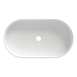 Раковина накладная Aqueduto ESPIRAL, овальная 390*600, белый глянцевый (ESP0210)