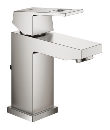Смеситель для раковины GROHE Eurocube с донным клапаном, суперсталь (23127DC0)