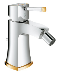 Смеситель для биде GROHE Grandera с донным клапаном, хром/золото (23315IG0)