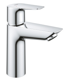 Смеситель для раковины GROHE BauEdge с ограничителем температуры и нажимным донным клапаном, M-Size, хром (23901001)