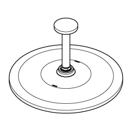 Верхний душ GROHE Rainshower Mono 310, 9,5 л/мин, 1 режим, 142 мм, фантомный черный (22122KF0)