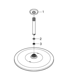 Верхний душ GROHE Rainshower Mono 310, 9,5 л/мин, 1 режим, 142 мм, фантомный черный (22122KF0)
