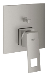 Внешняя часть смесителя для ванны GROHE Eurocube с переключателем на 2 положения, суперсталь (24062DC0)