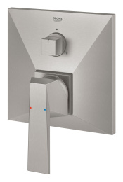 Внешняя часть смесителя для ванны GROHE Allure Brilliant с переключателем на 3 положения, суперсталь (24099DC0)