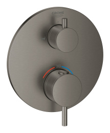 Внешняя часть термостата для ванны GROHE Atrio на 2 потребителя, темный графит матовый (24138AL3)
