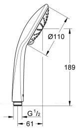 Ручной душ GROHE Euphoria 110 Duo, 2 режима, хром (27220000)