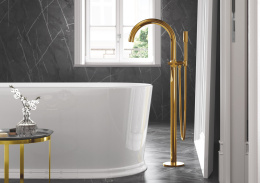 Внешняя часть смесителя для ванны GROHE Atrio напольного монтажа, двухвентильный, холодный рассвет глянец (25044GL3)