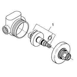 Встраиваемая часть переключателя потоков GROHE на 2 положения (29706000)