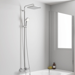 Душевая система GROHE Tempesta Cosmopolitan System 250 Cube с термостатом для ванны, хром (26691000)