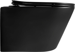 Унитаз Aquatek ВЕГА подвесной с сиденьем с микролифтом, матовый черный AQ1905-MB